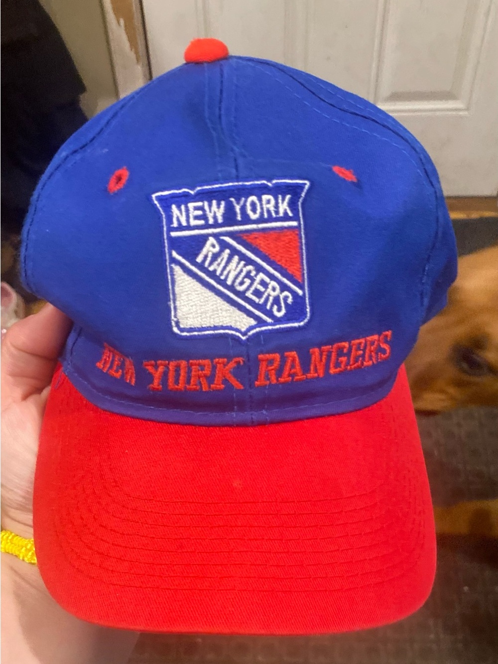 Vintage 90s New York Rangers Snapback NHL Hockey Cap (Kelly green under visor)